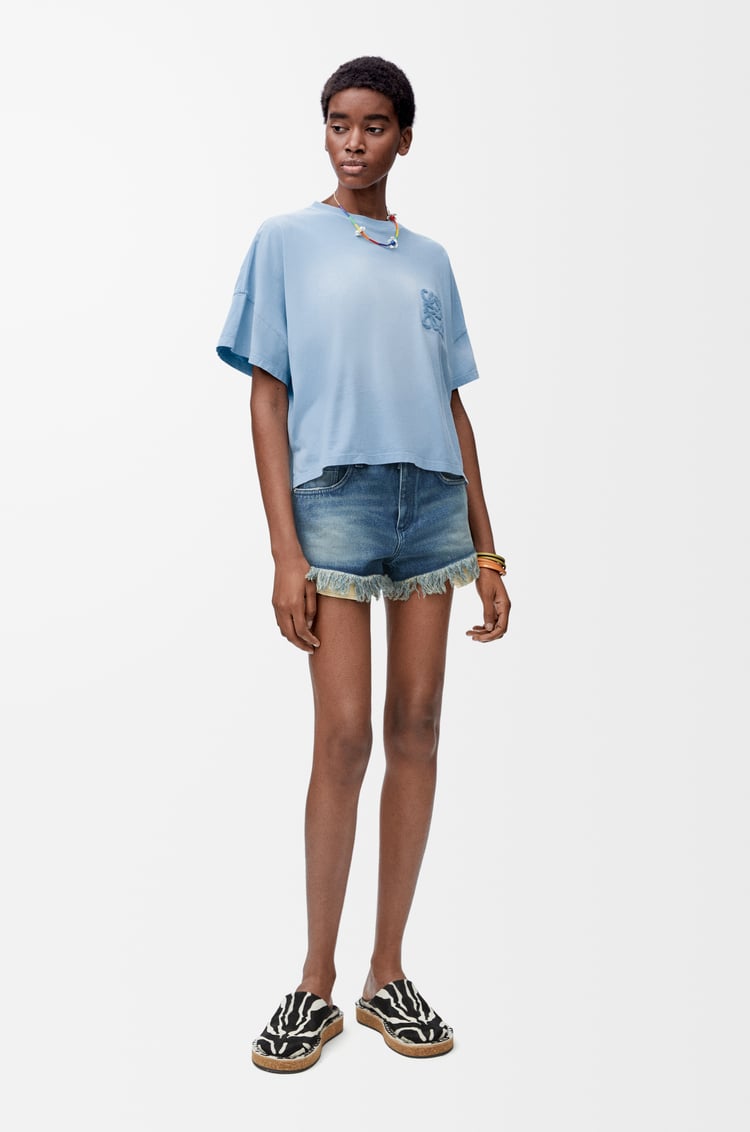 LOEWE Camiseta en algodón Azul Cielo
