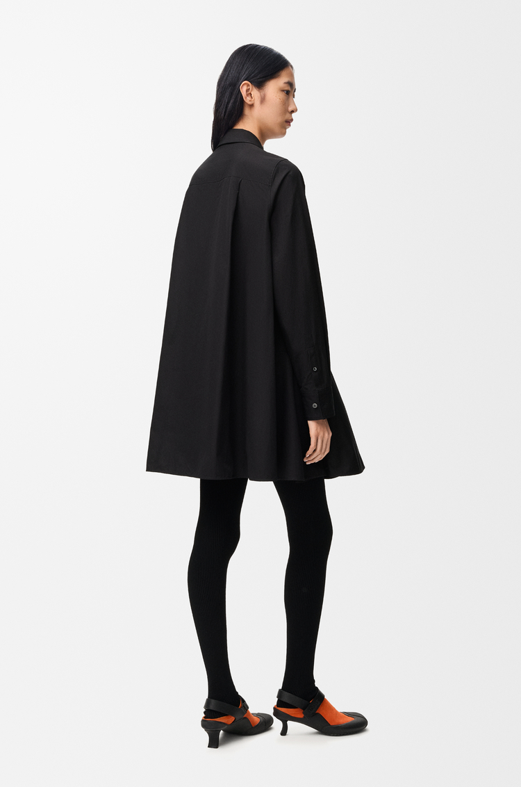 LOEWE Vestido camisero en algodón Negro