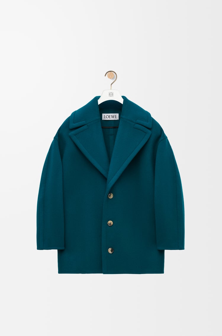 LOEWE Abrigo corto en lana Verde Oscuro