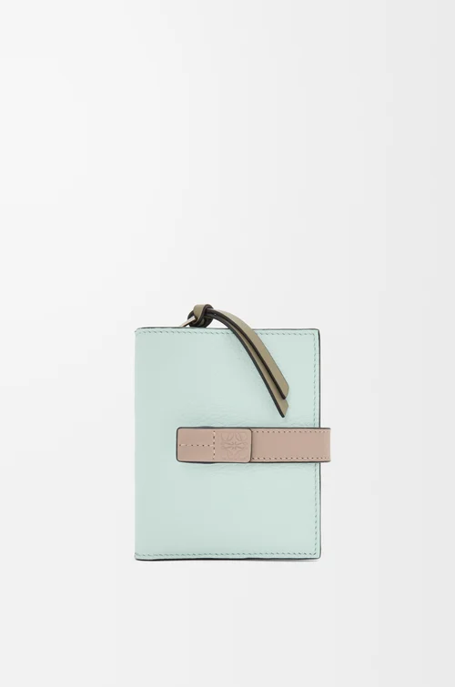 LOEWE Compact zip wallet in soft grained calfskin Frozen/Clay