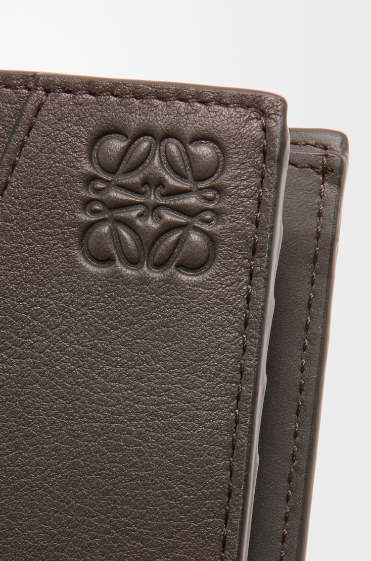 LOEWE 經典小牛皮 Puzzle 雙摺硬幣皮夾 深灰色