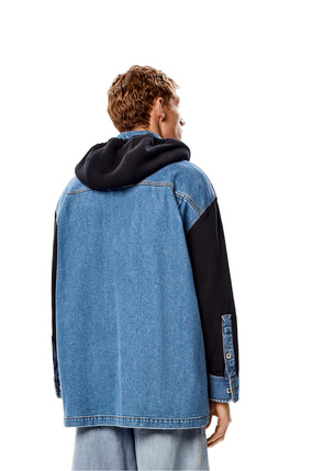 LOEWE Hybrid denim jacket in cotton Multitone Denim