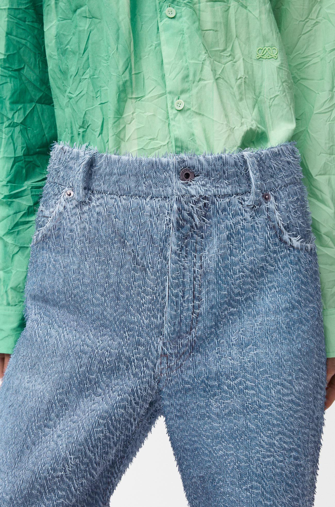 LOEWE Trousers in nappa lambskin Blue