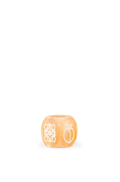 LOEWE Small Fruit dice in acrylic Peach plp_rd