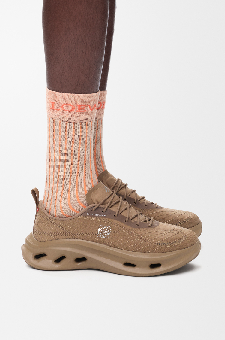 LOEWE Socks in cotton blend Sand