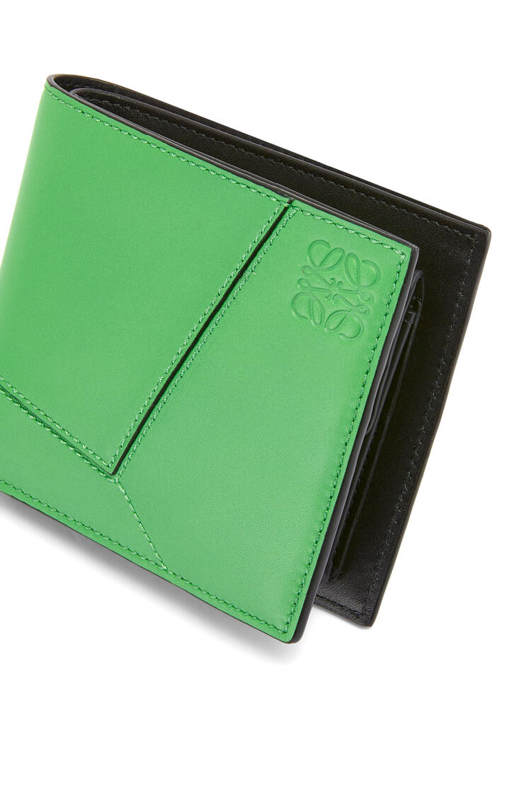 LOEWE Puzzle stitches bifold coin wallet in smooth calfskin Apple Green