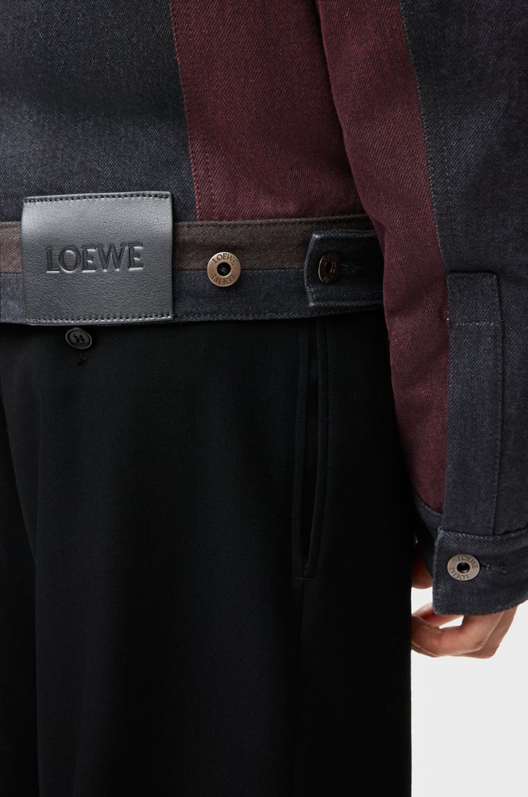 LOEWE Chaqueta en denim Negro/Burdeos