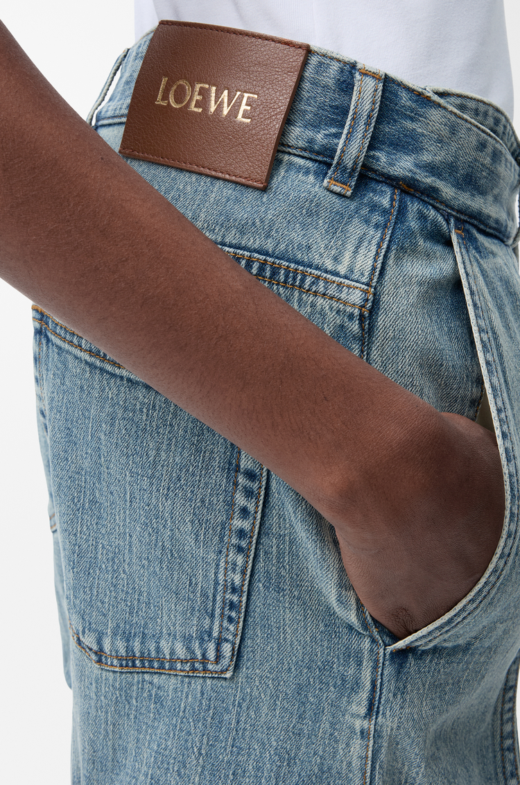 LOEWE ベルテッド ジーンズ（デニム） ウォッシュドデニム