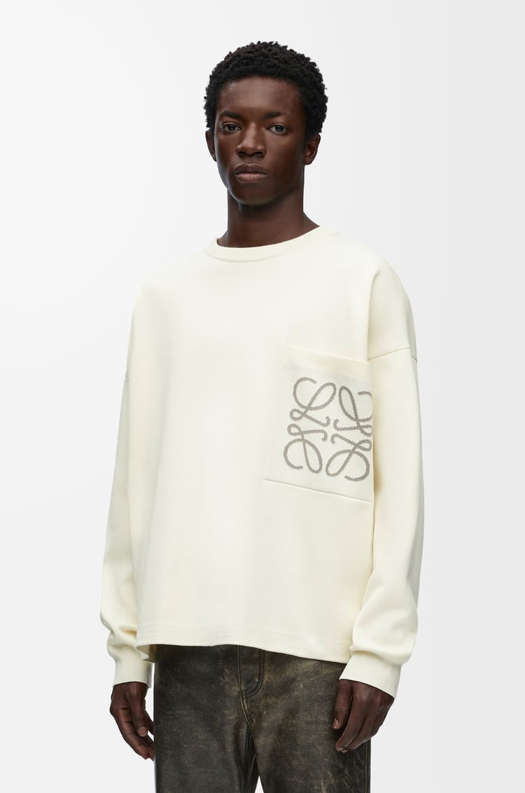 LOEWE Sweater in cotton blend Soft White