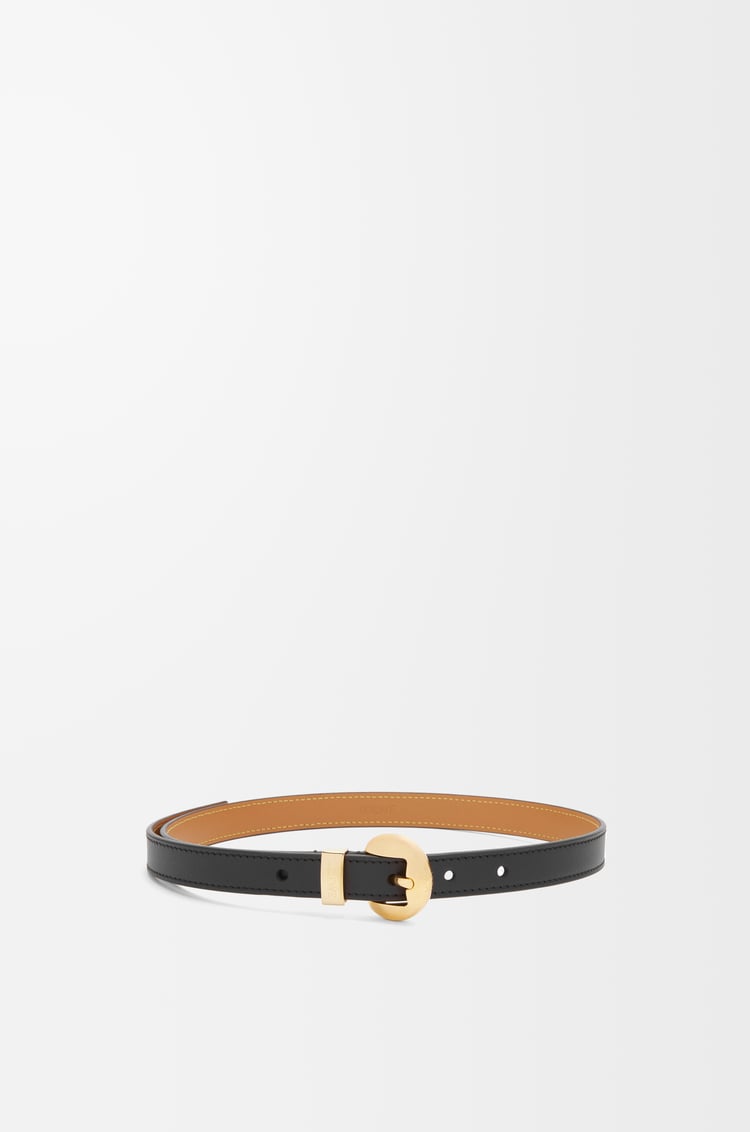 LOEWE ぺブル ベルト（スムースカーフ） ブラック/ゴールド