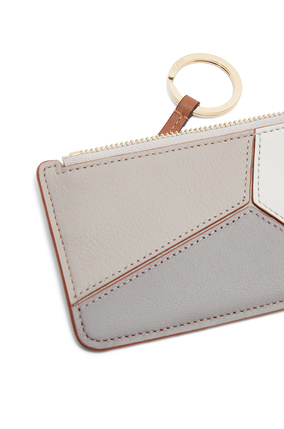 LOEWE Puzzle coin cardholder in classic calfskin Ghost/Soft White