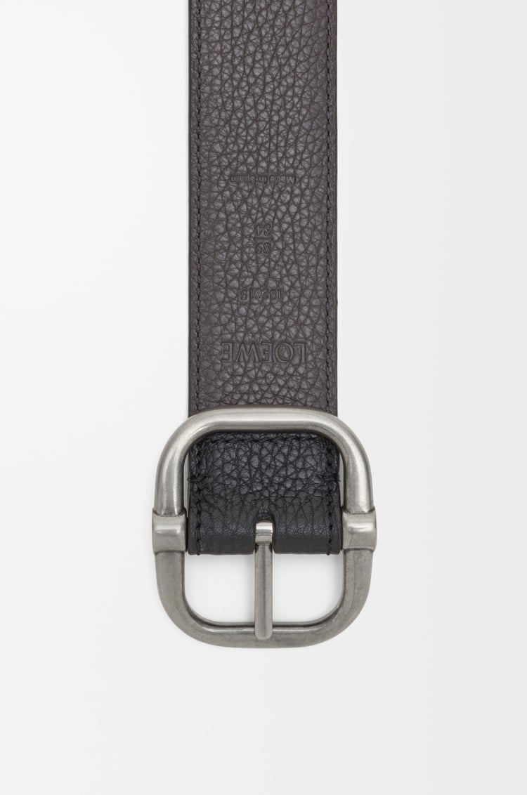LOEWE リバーシブル ループ ベルト（サプルグレインカーフ） ブラック/ダークグレー/ヴィンテージパラジウム