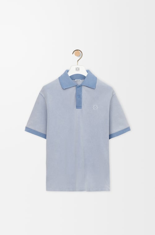 LOEWE Polo 棉質衫 淺藍色
