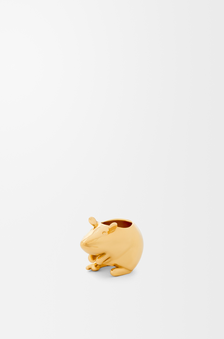 LOEWE Dado pequeño de animal en metal Dorado