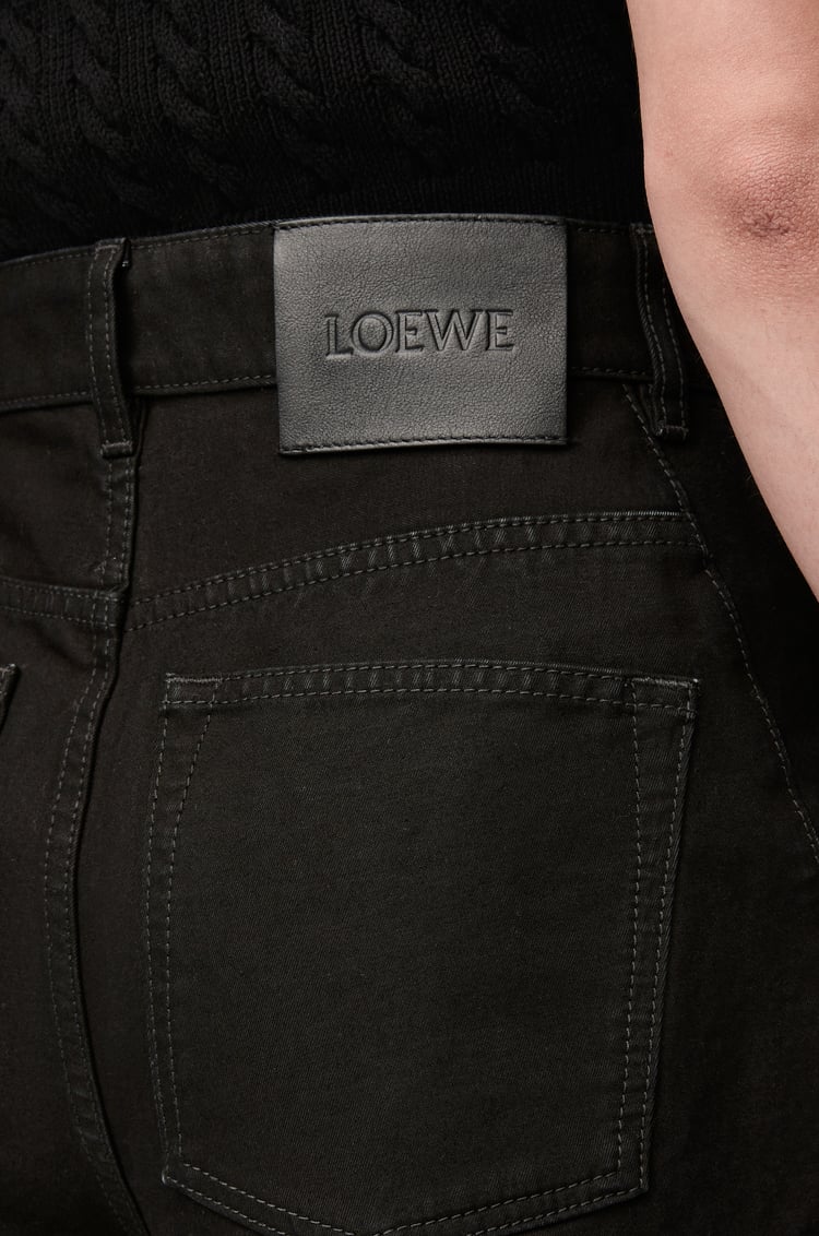 LOEWE 棉質錐形長褲 黑色