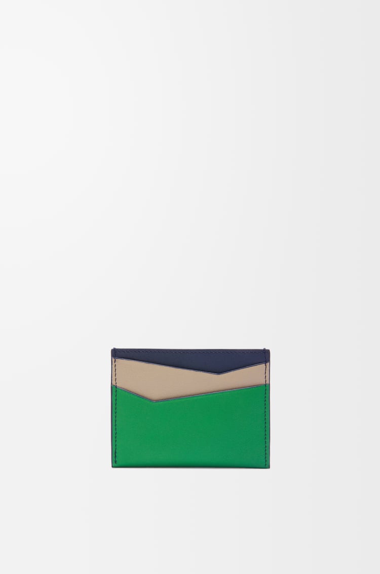LOEWE Puzzle plain cardholder in classic calfskin Sand/Tropical Green