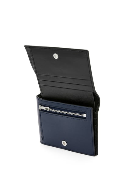LOEWE Folded wallet in shiny nappa calfskin 深海軍藍/黑色 plp_rd