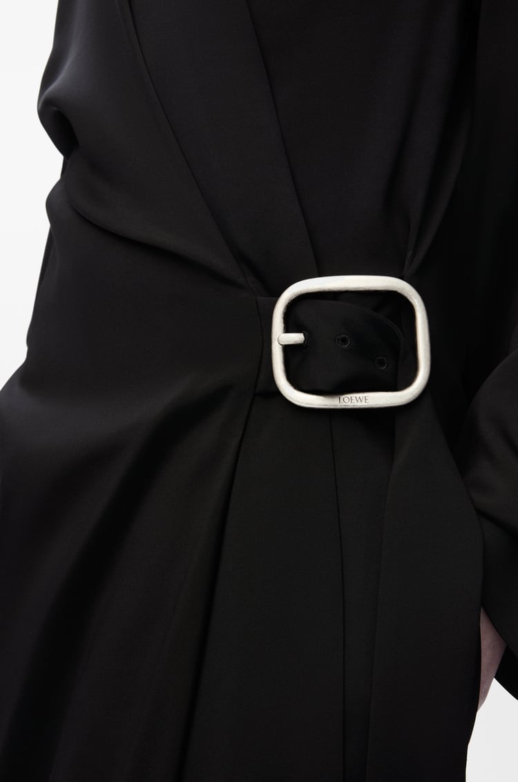 LOEWE Belted dress in stretch viscose Black