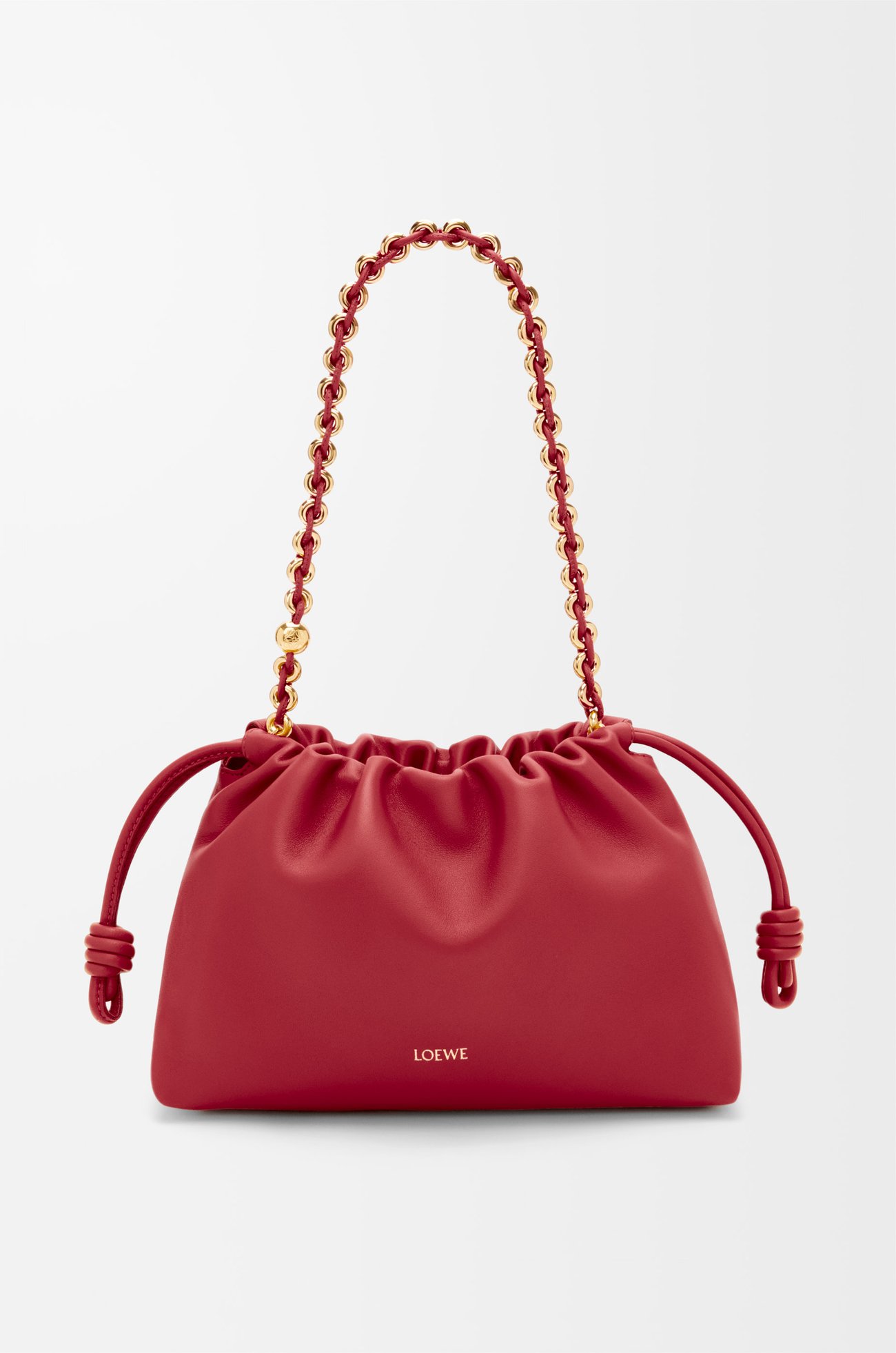 LOEWE Bolso Flamenco Purse mediano en piel napa de cordero Rojo Tostado plp_rd
