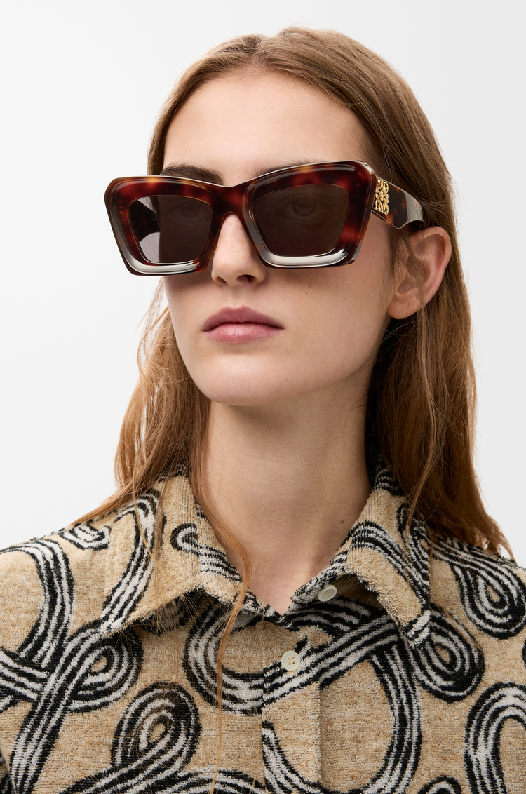 LOEWE Beveled Cateye sunglasses Havana