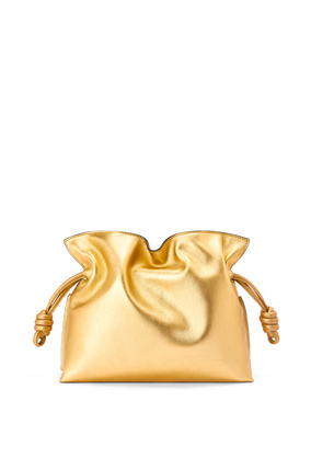 LOEWE Flamenco clutch in laminated nappa calfskin Gold plp_rd