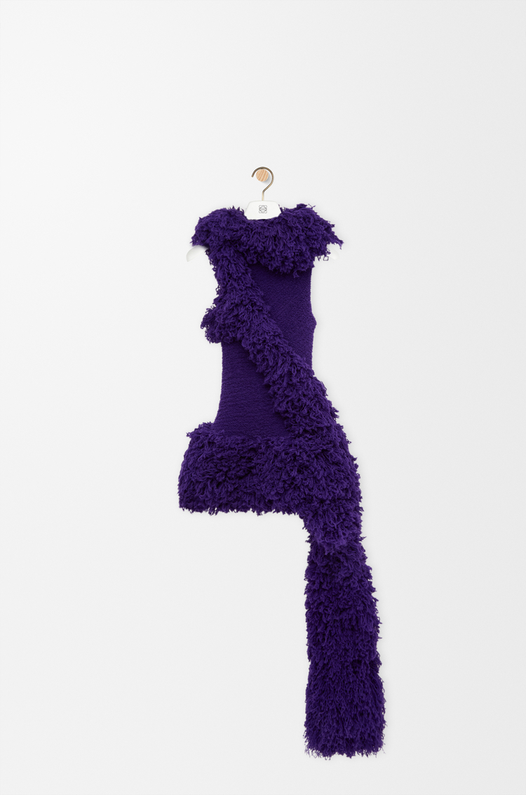 LOEWE Vestido en mezcla de lana Morado