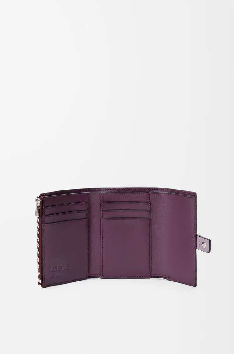 LOEWE バーティカル ウォレット スモール（ソフトグレインカーフ） ダーティモーヴ/スクワール