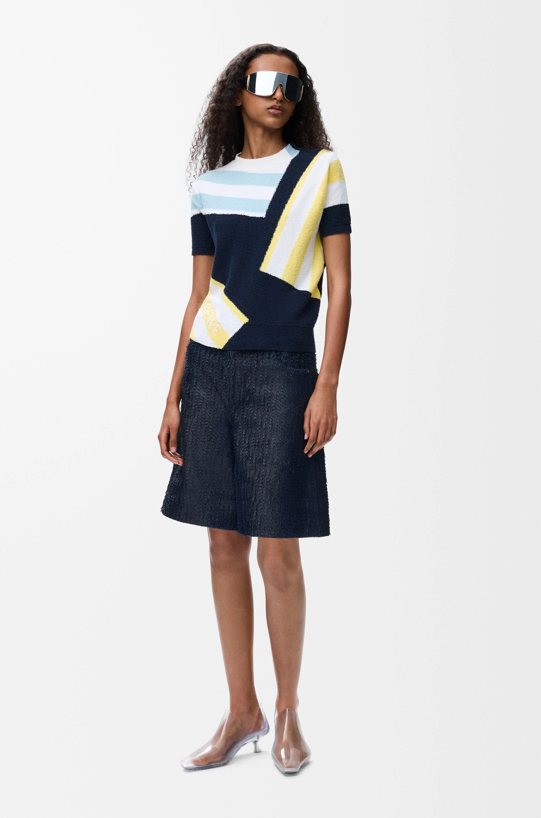 Shorts in nappa lambskin Blue - LOEWE USA Official Website