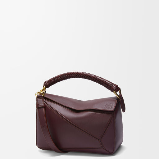 パズルバッグ スモール（スムースカーフ） レッド - LOEWE