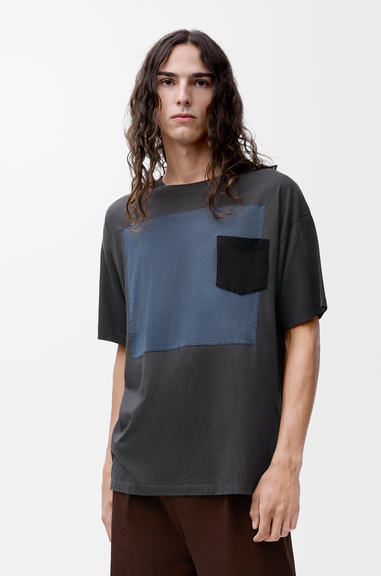 LOEWE 棉质 T 恤 Grey/Blue/Black