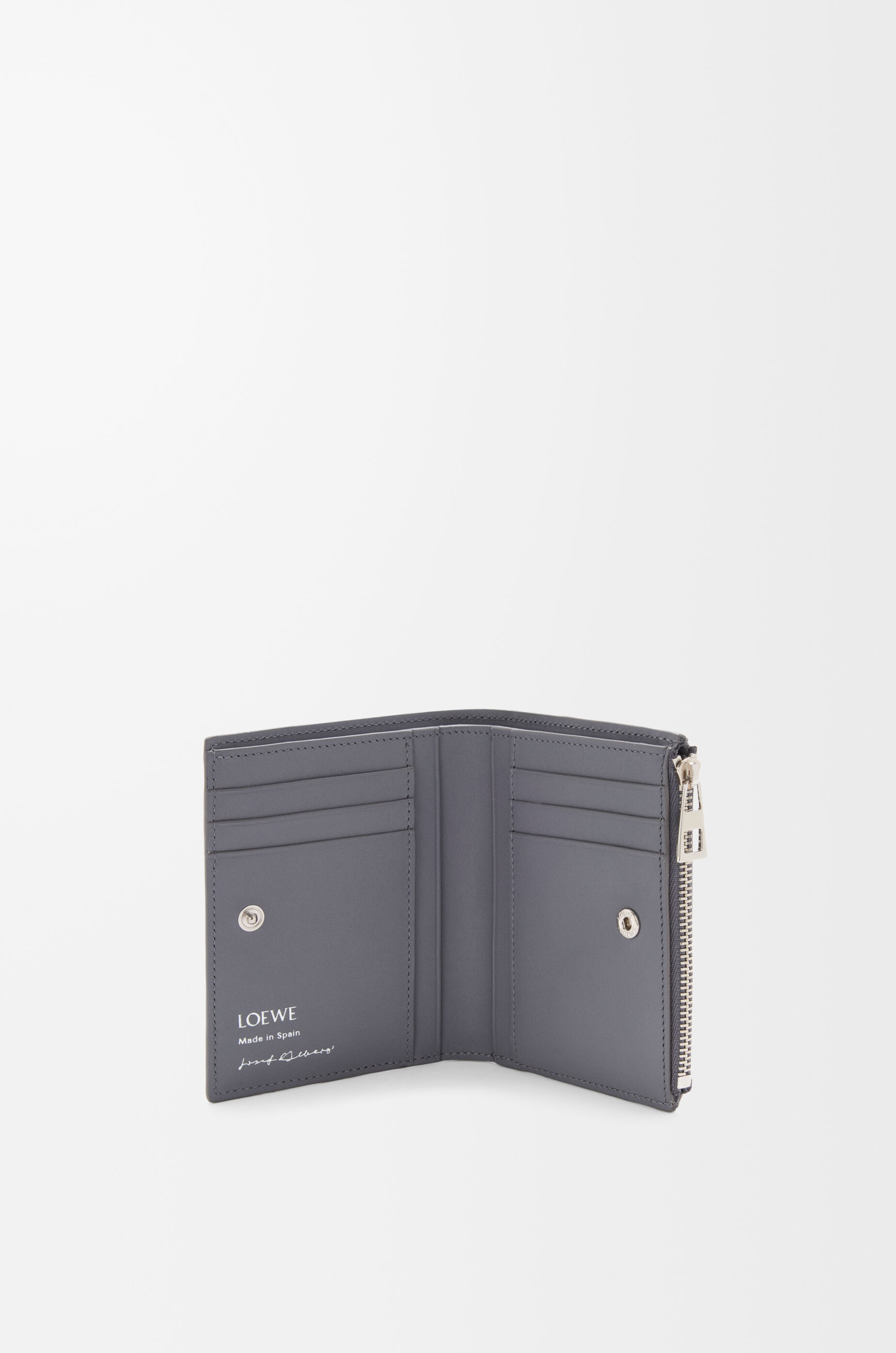 スリム コンパクトウォレット（ナパカーフ） グレー - LOEWE