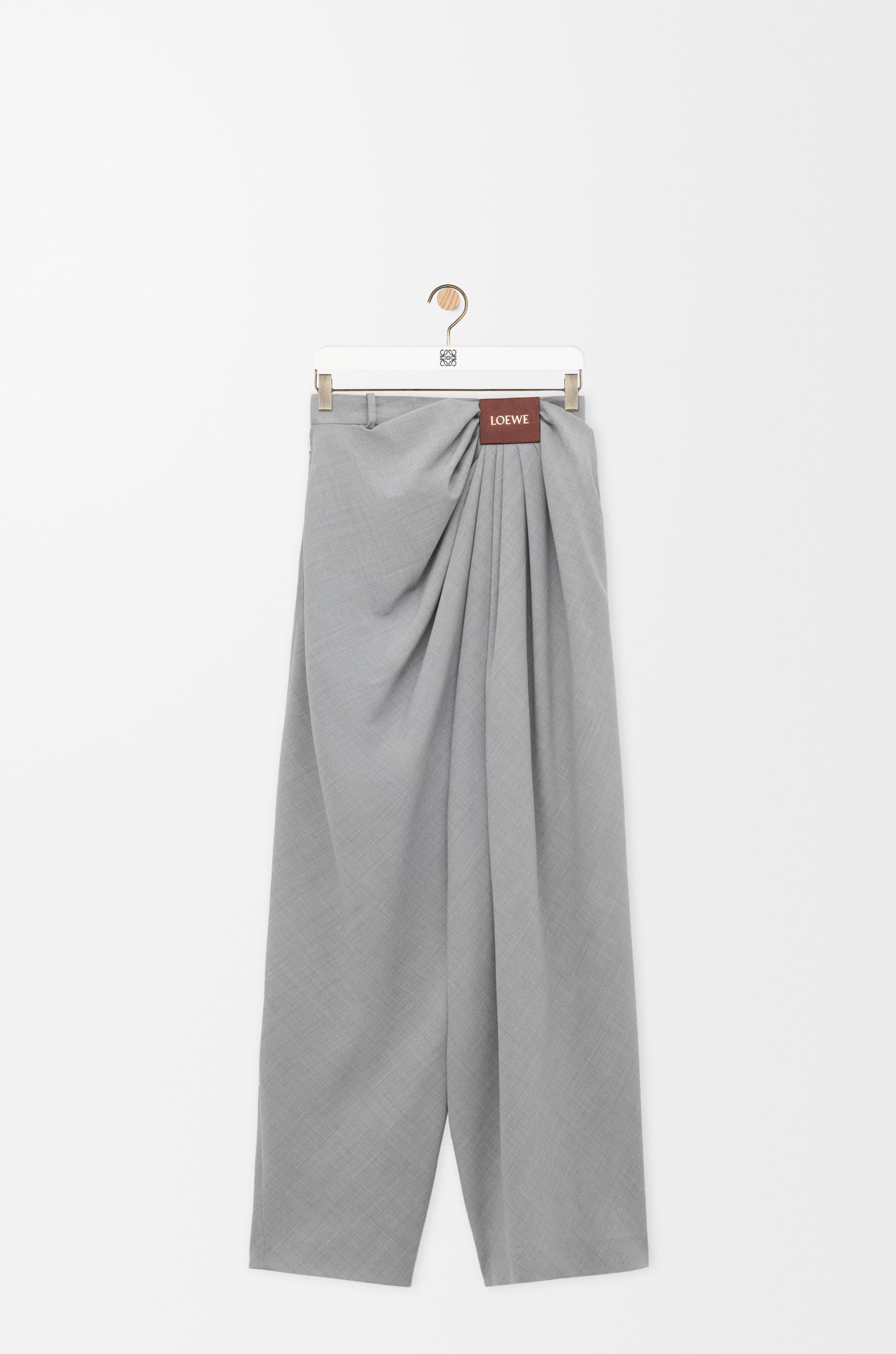 LOEWE Draped trousers in wool Light Grey plp_rd