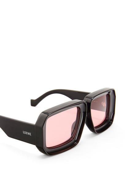 LOEWE Gafas de sol Paula's Ibiza Dive in Mask en acetato Negro Brillante plp_rd