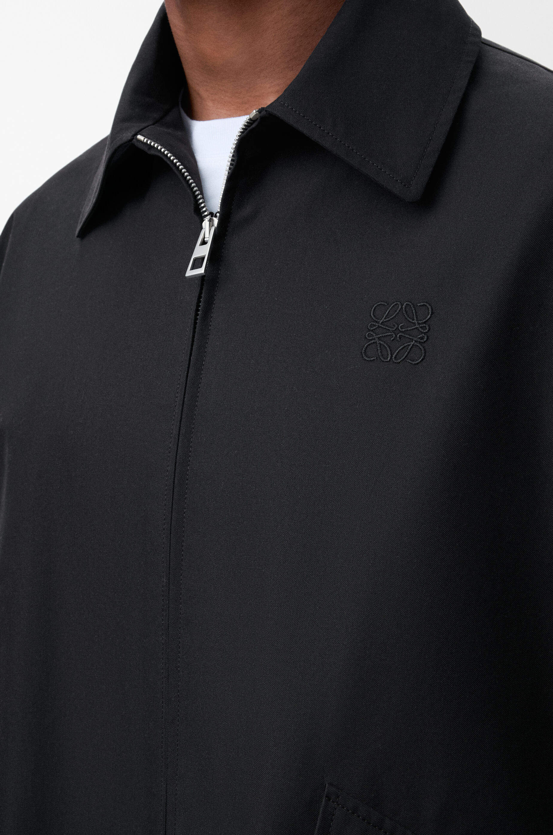 Hooded parka in cotton Black - LOEWE