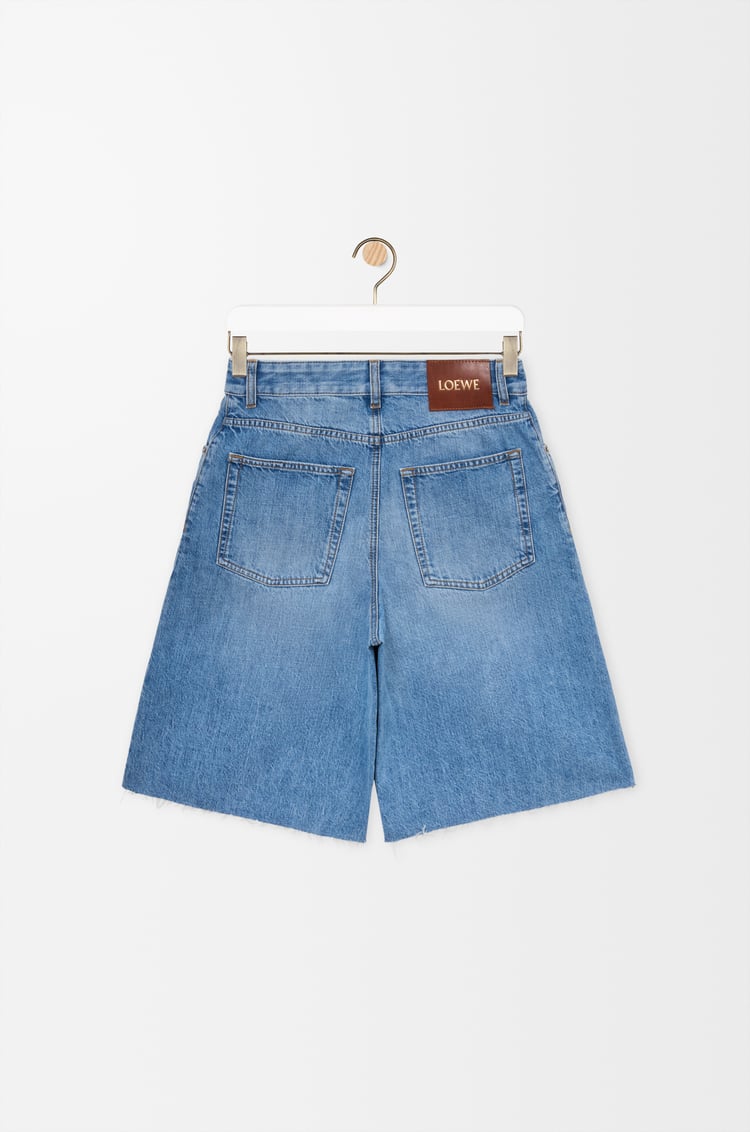 LOEWE Pantalón corto Anagram en denim Denim
