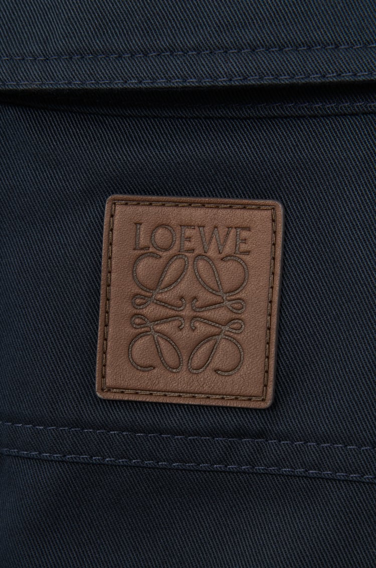 LOEWE Short sleeve shirt in cotton Dark Blue