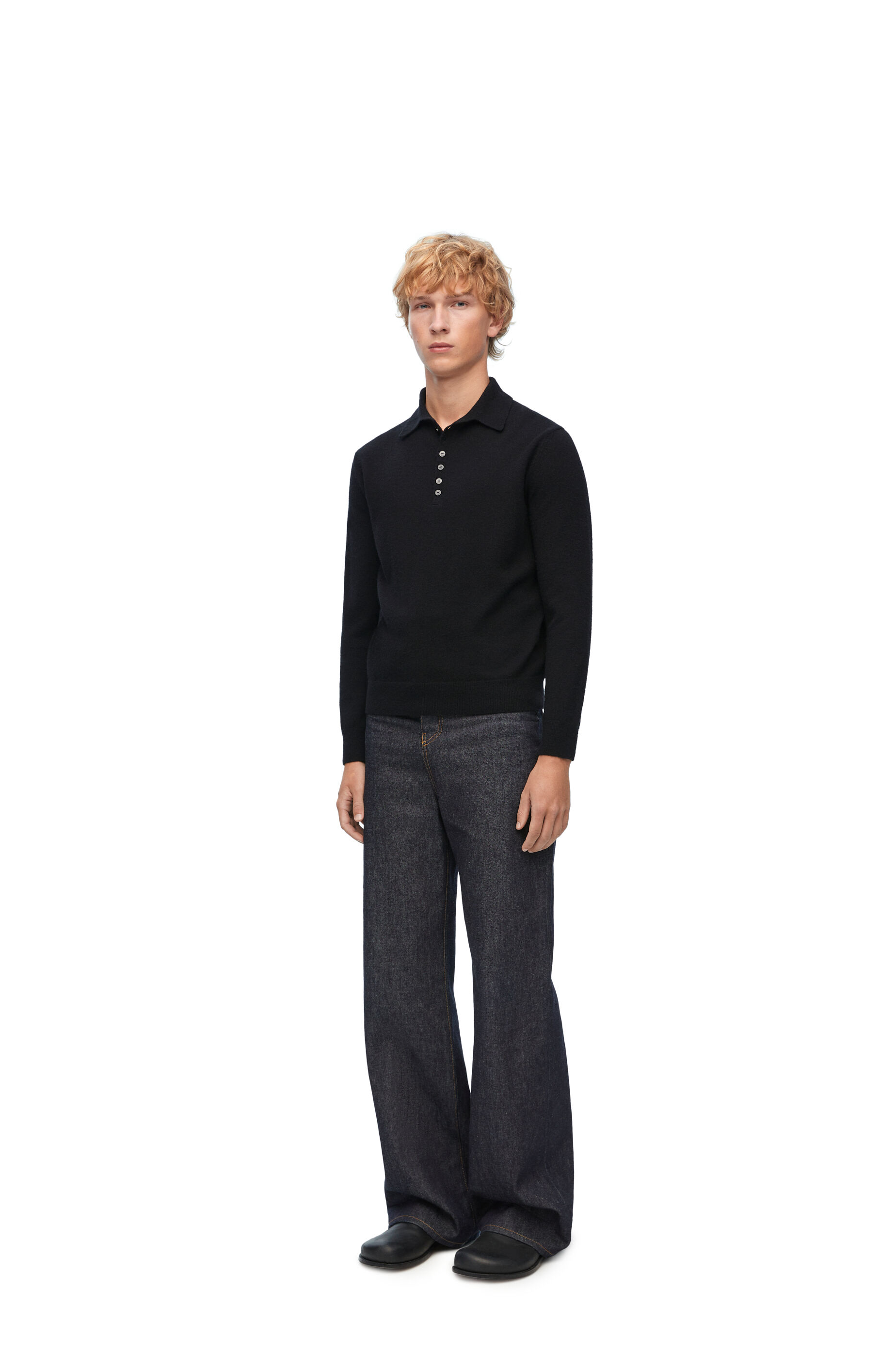 LOEWE Polo Sweater in Wool Black