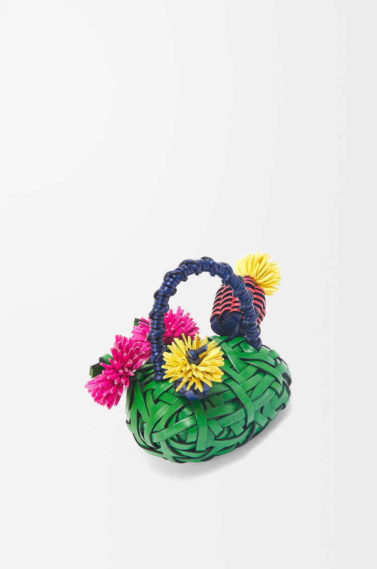 LOEWE Cactus doorstop in stone and calfskin Green