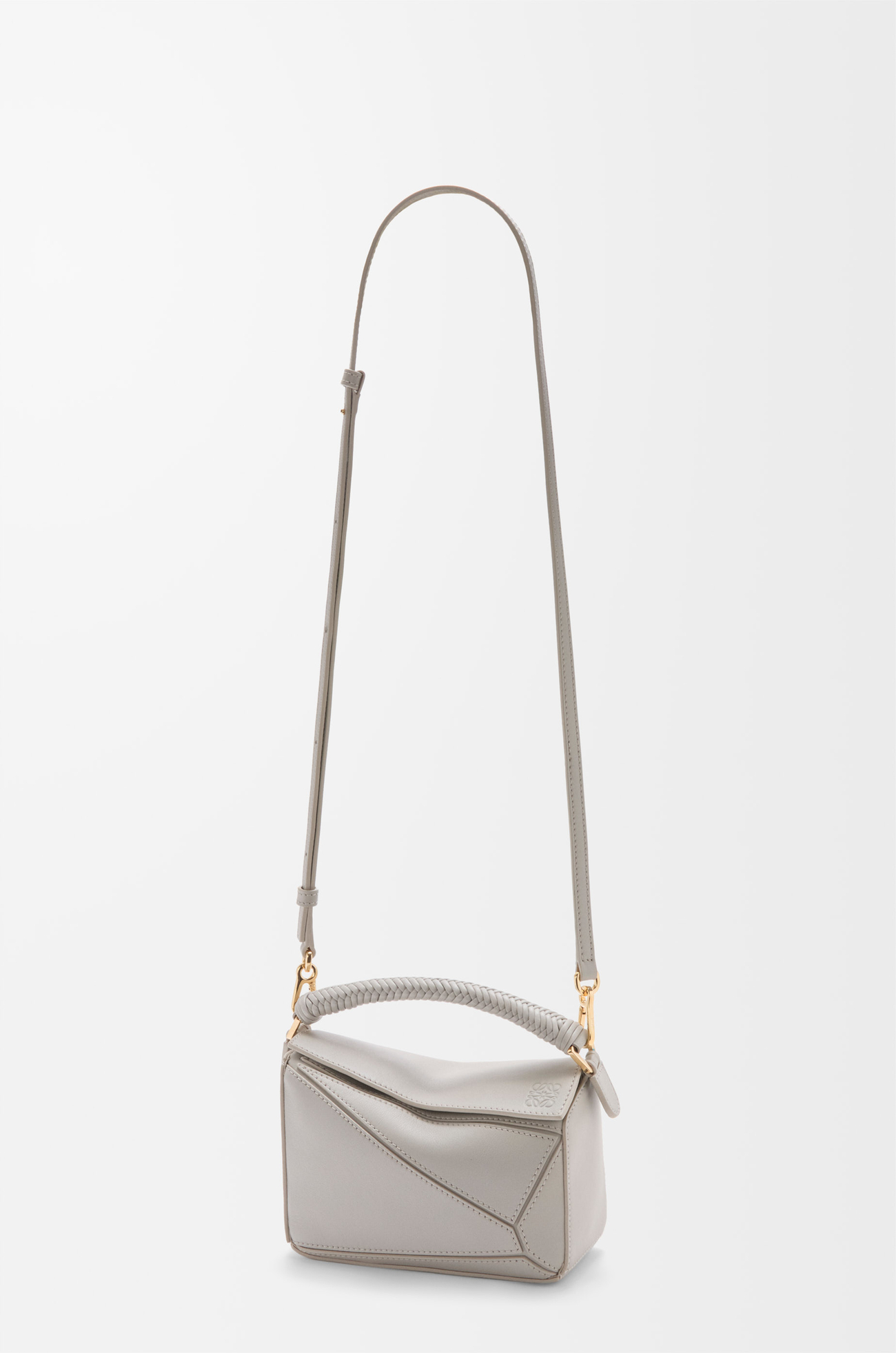 LOEWE Bolso Puzzle mini en piel de ternera Gris Valva
