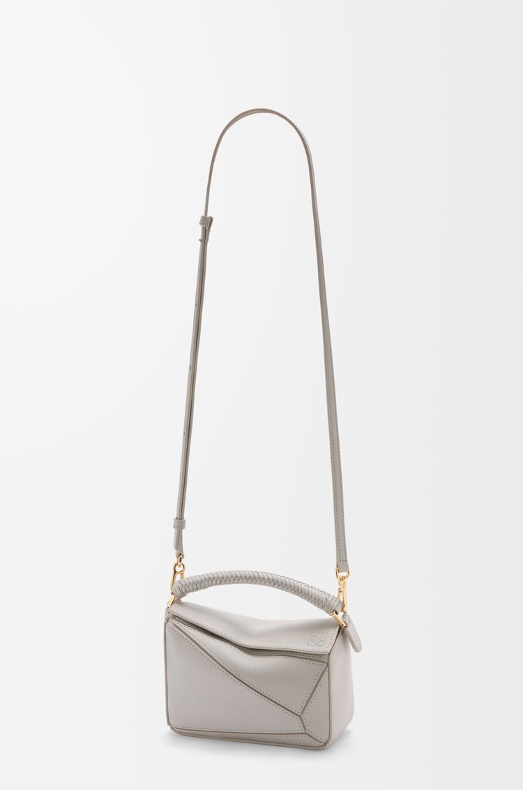 LOEWE Mini Puzzle bag in smooth calfskin Shell Grey