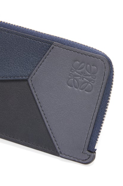 LOEWE Puzzle coin cardholder in classic calfskin 深海軍藍/炭灰色 plp_rd