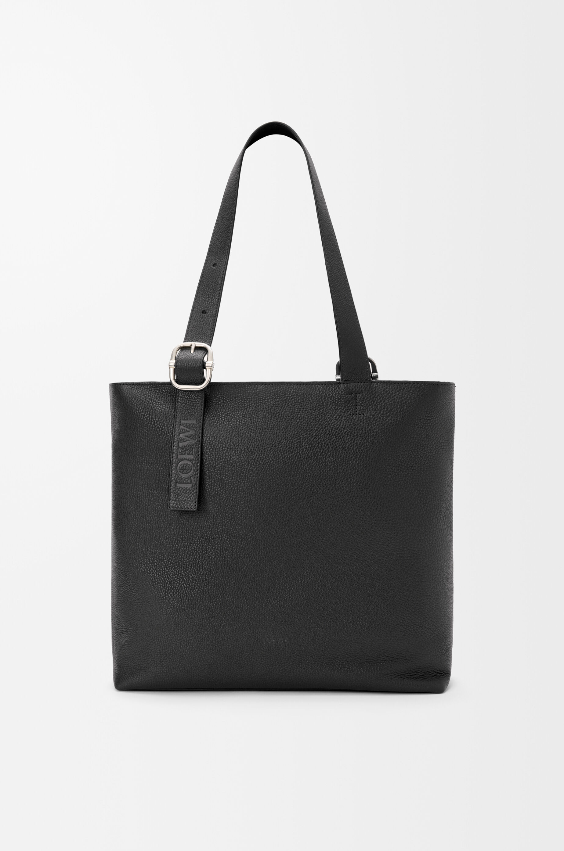 LOEWE ブラックトートバッグ XXL Puzzle Fold tote in shiny calfskin Black - LOEWE