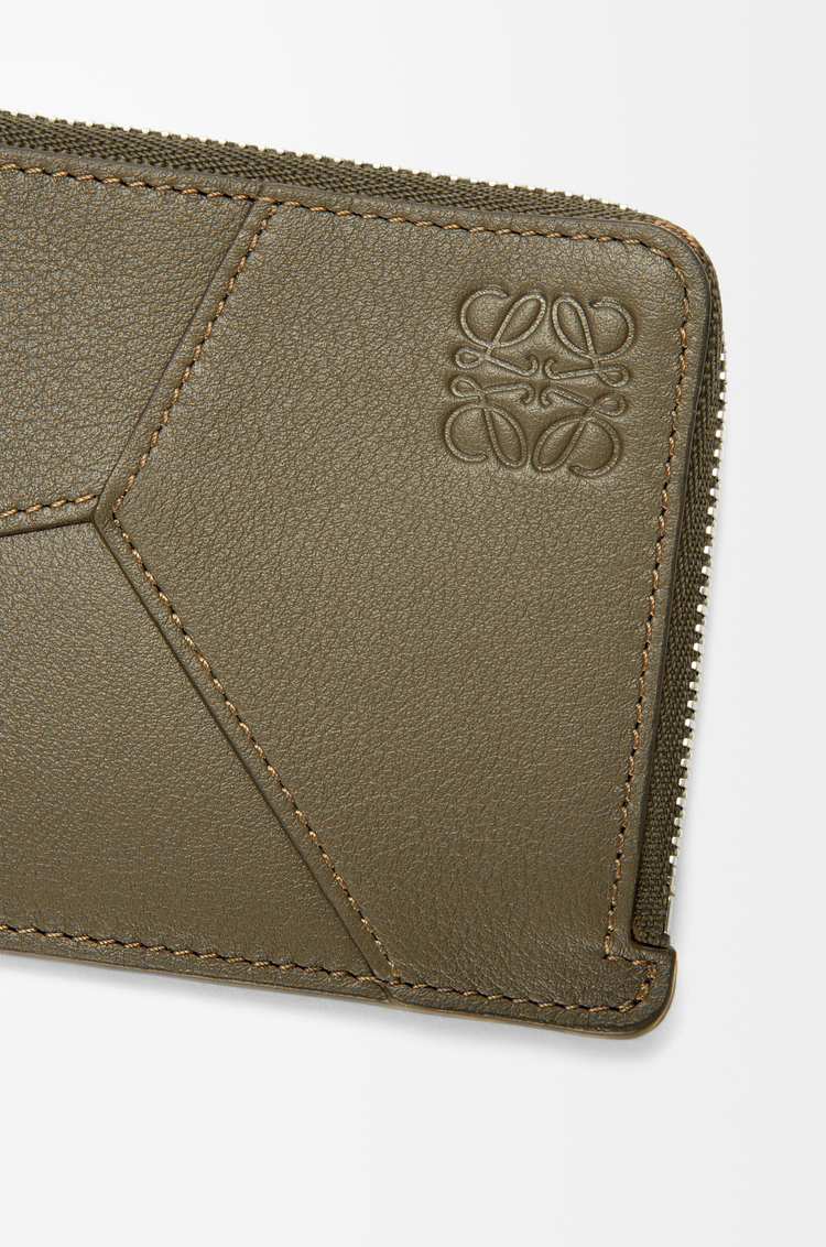 LOEWE Puzzle long coin cardholder in classic calfskin Dark Khaki