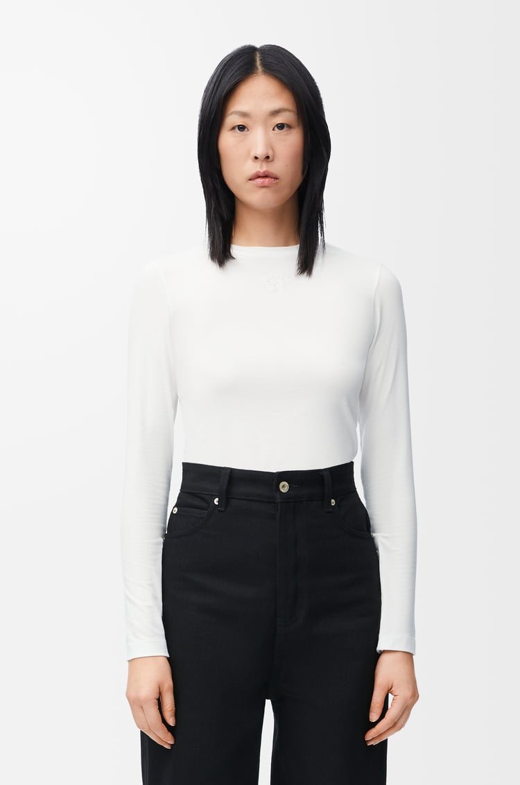 LOEWE Long sleeve top in modal White