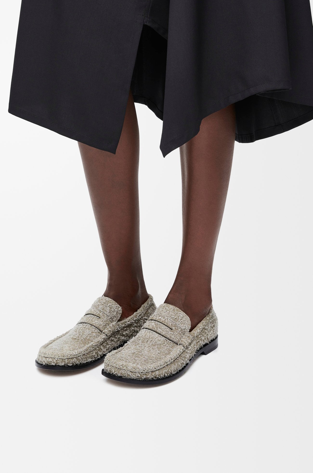 LOEWE Campo loafer in brushed suede Khaki Green plp_rd