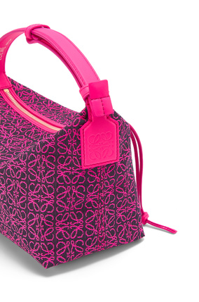 LOEWE Small Cubi bag in Anagram jacquard and calfskin Pink/Neon Pink plp_rd