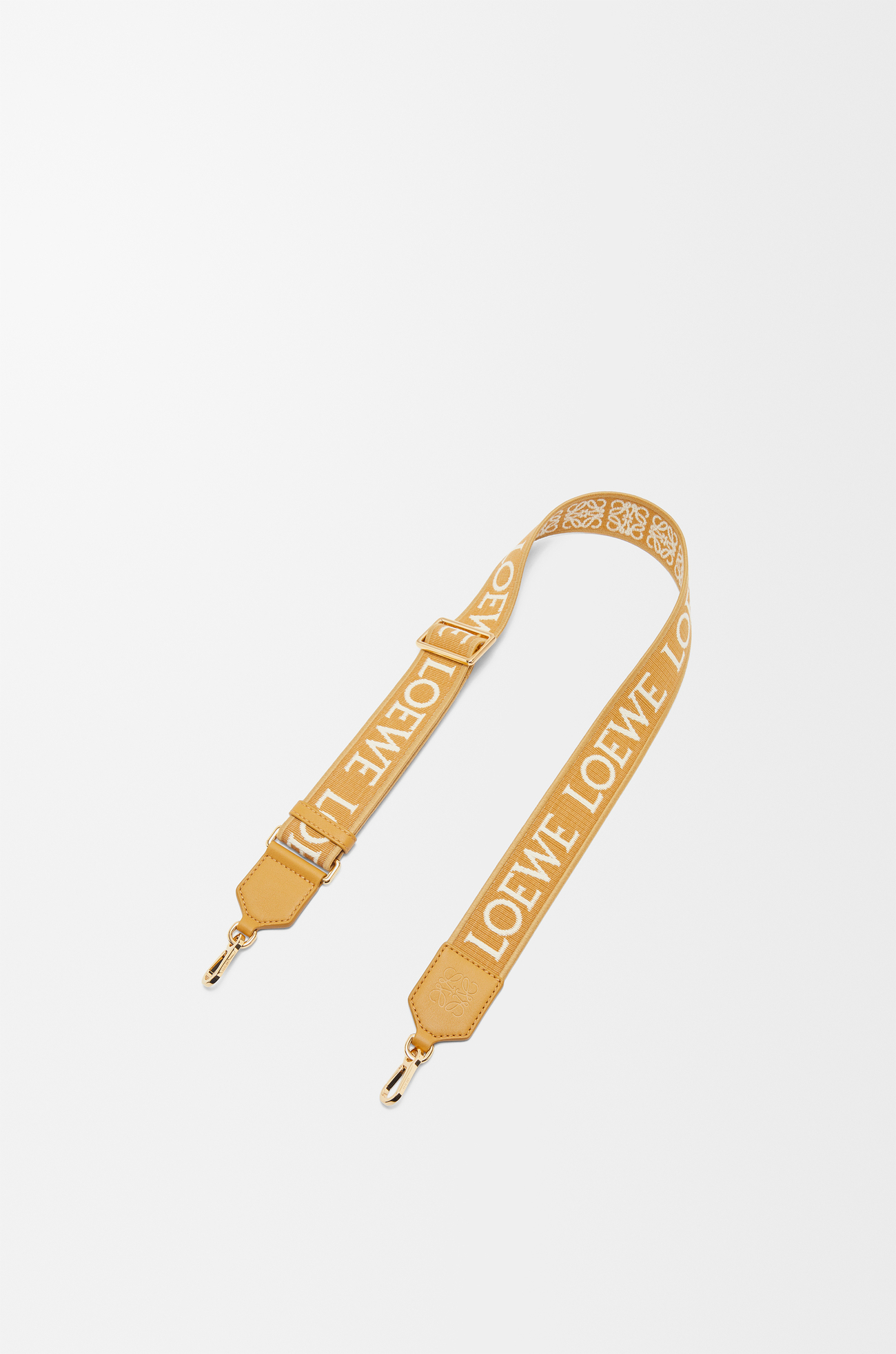 LOEWE Anagram Riemen aus Jacquard und Kalbsleder Sahara