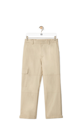 LOEWE Cargo trousers in cotton Stone Grey