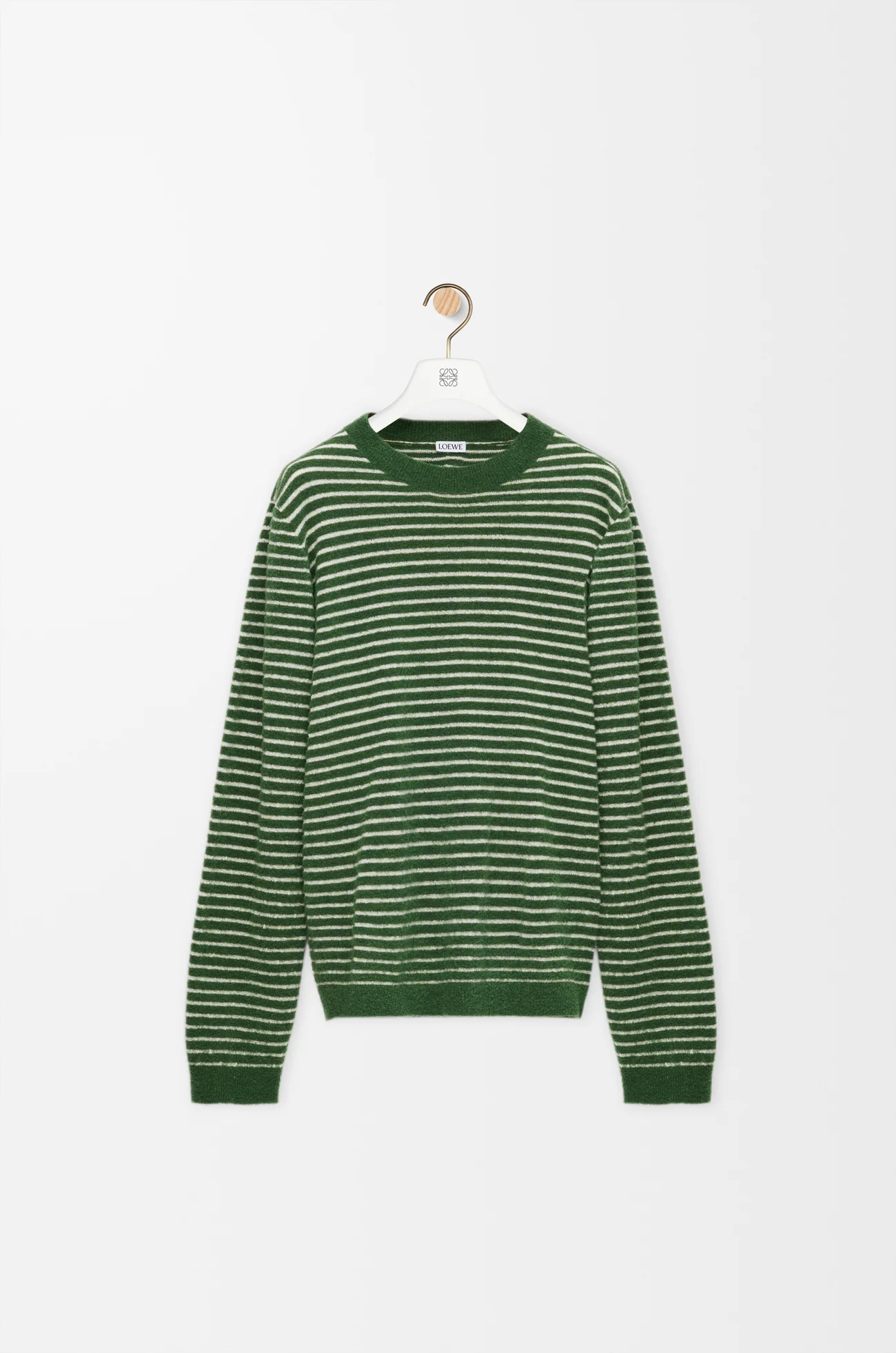 LOEWE Sweater in alpaca and wool blend Ecru/Green