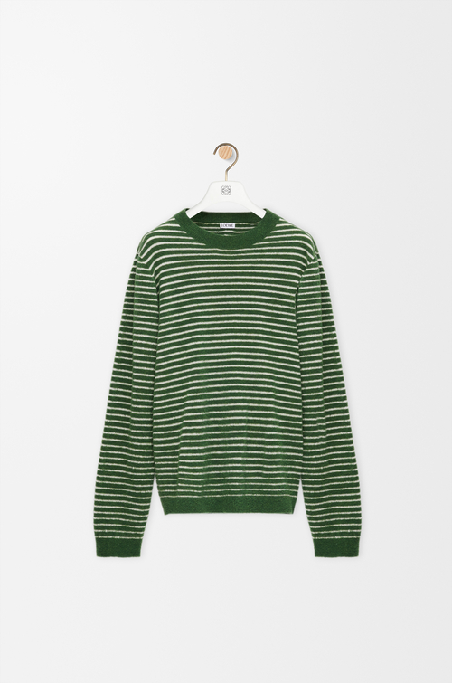 LOEWE Jersey en mezcla de alpaca y lana Crudo/Verde